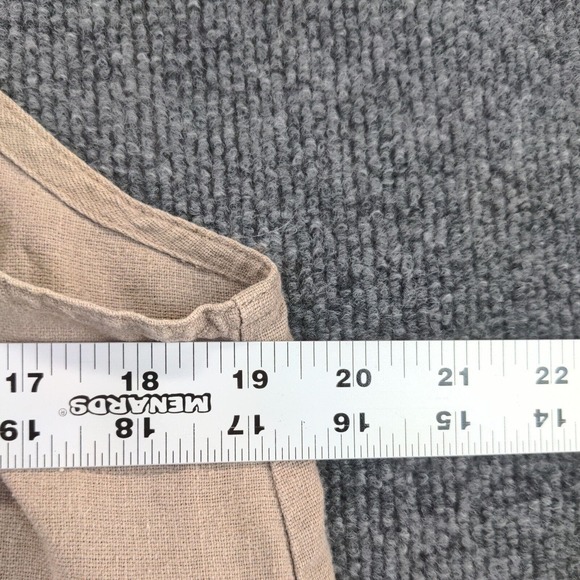 Erika Collection Women's Linen Blend Sleeveless Dress Brown Size M Pockets - Picture 9 of 11